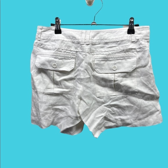 Tommy Bahama Relax Leigh Fit White Linen Cargo Shorts Women’s Size 2 - Picture 2 of 5